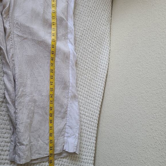 J. Crew Beige 100% Linen Pants Women's Size S - Picture 6 of 8